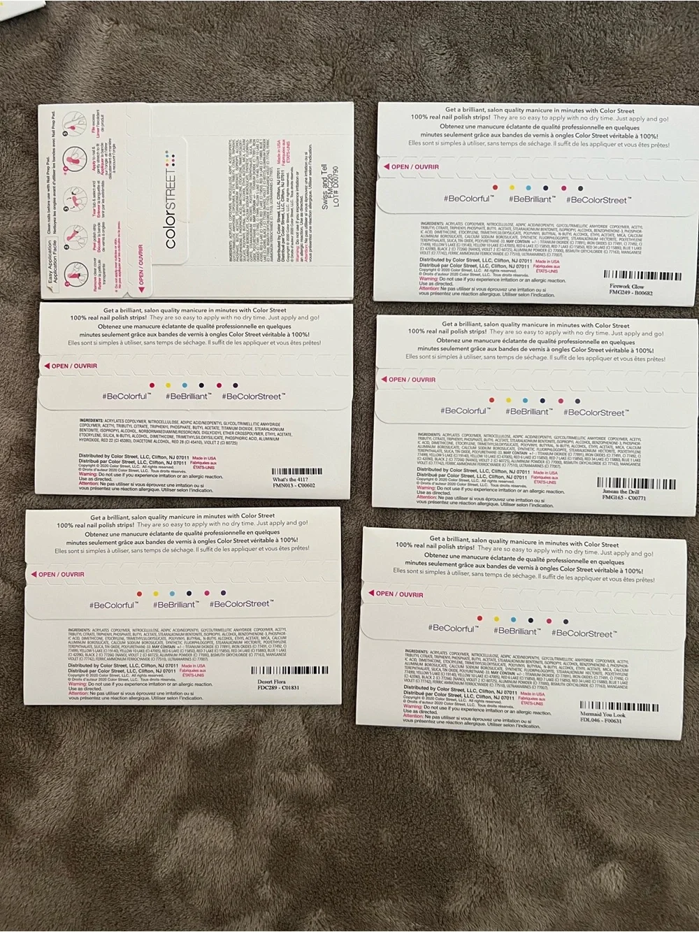 Color Street Nail Strips -10 total.